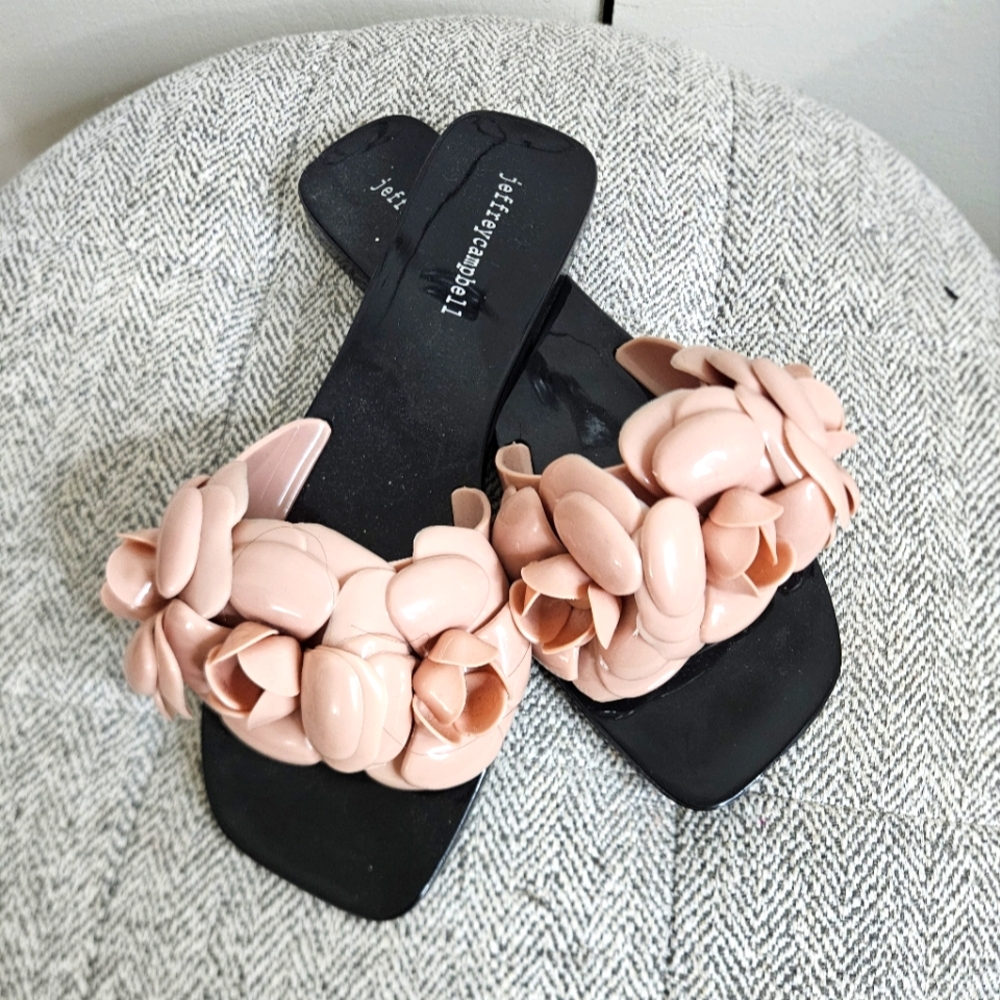 Jeffrey Campbell Petal Parade Sandals in Blush Pink - Size 8